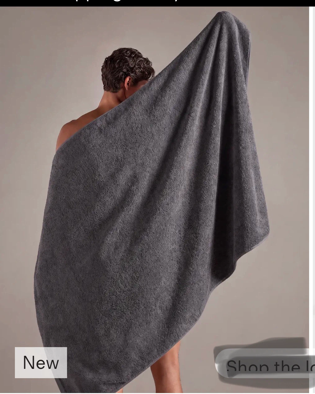 Quince Charcoal Bath Sheets, set of 2 BNWT - photo 2