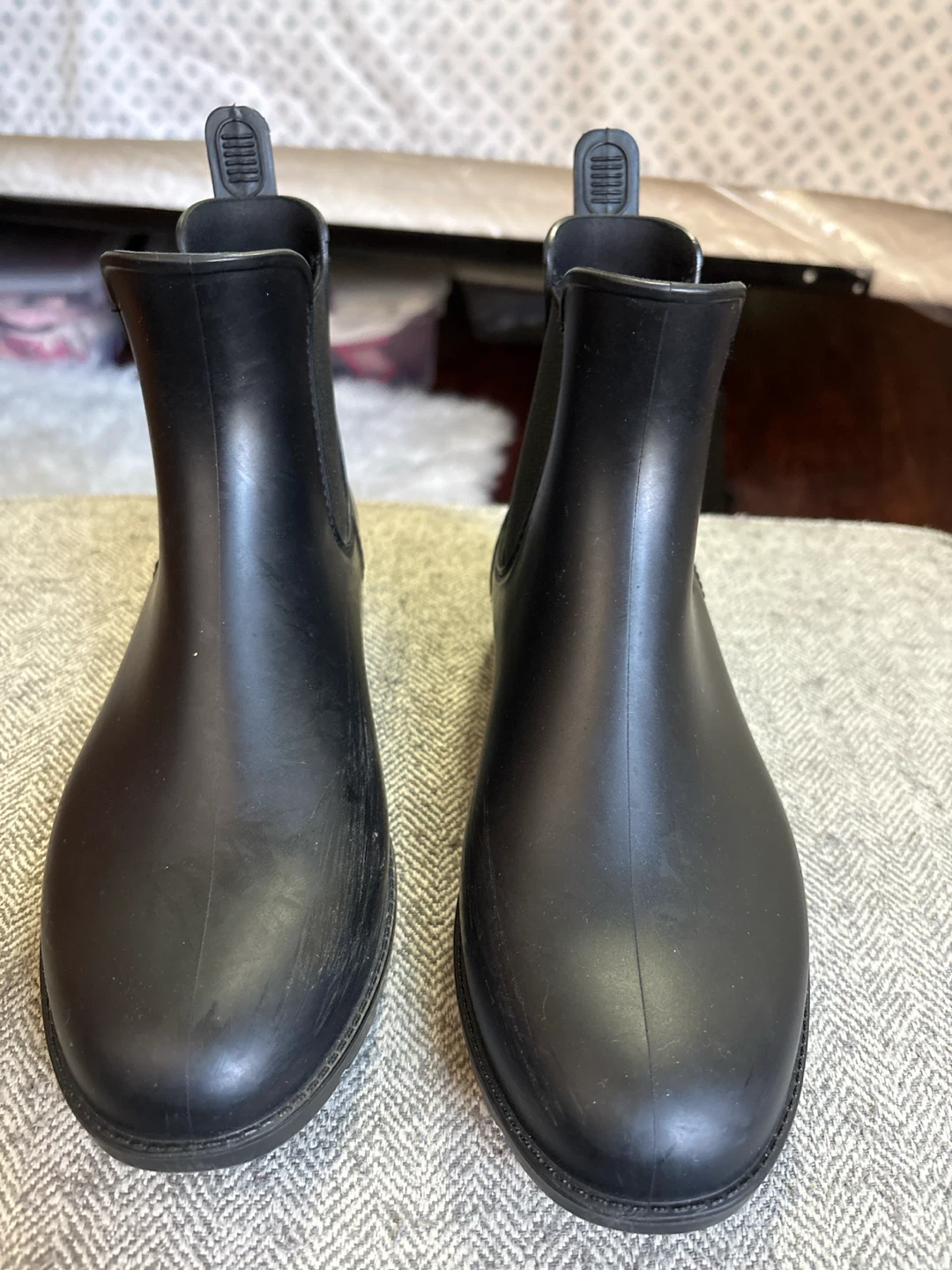 Black Chelsea Rain Boots