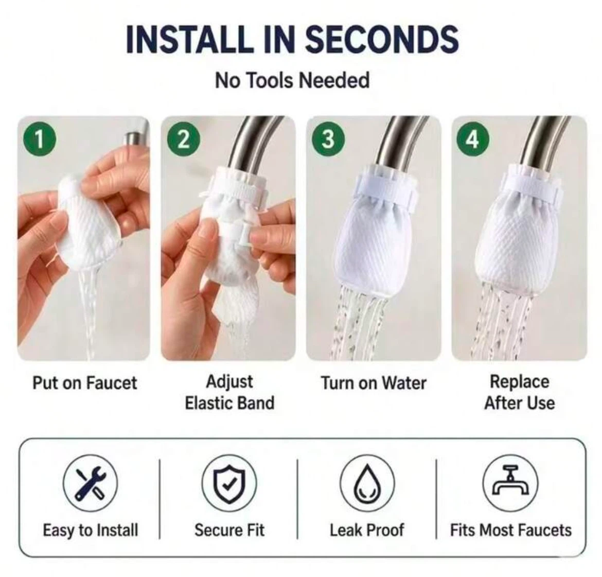 24-Piece Disposable Faucet Filter Set