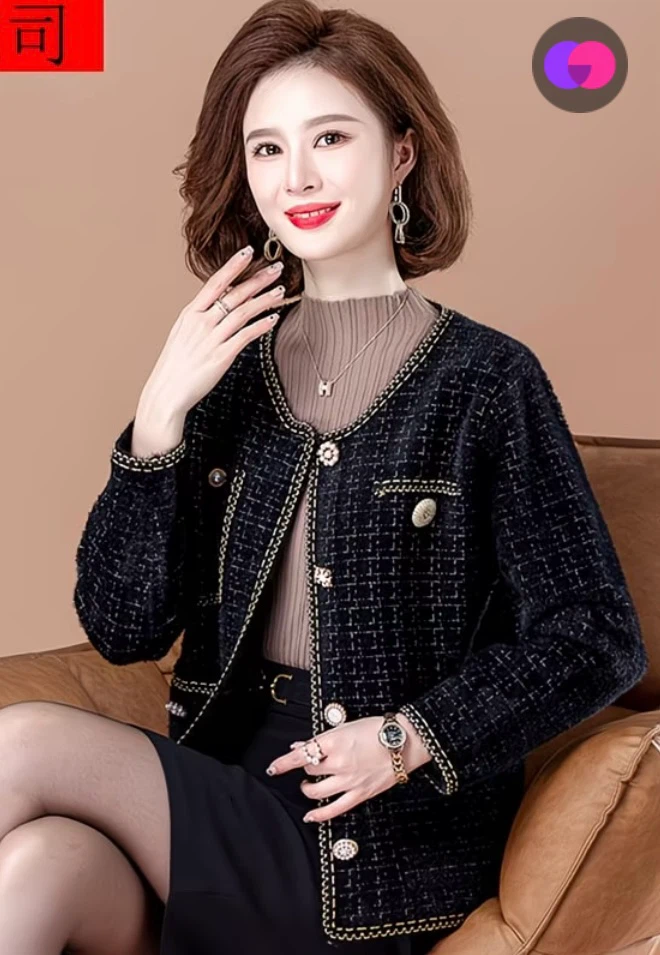 Black Tweed Style Jacket
