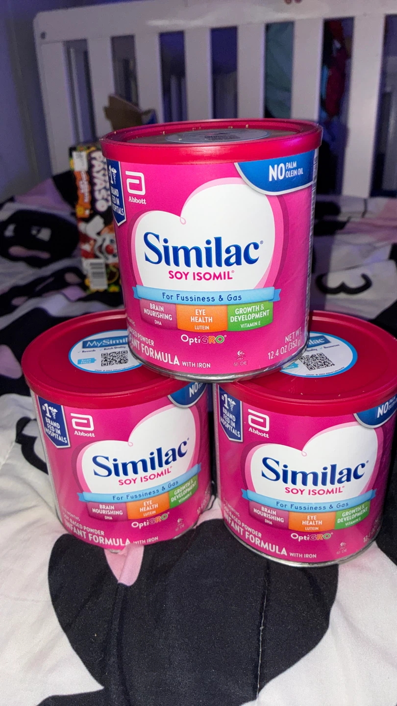 3 Cans Similac Soy Isomil Infant Formula