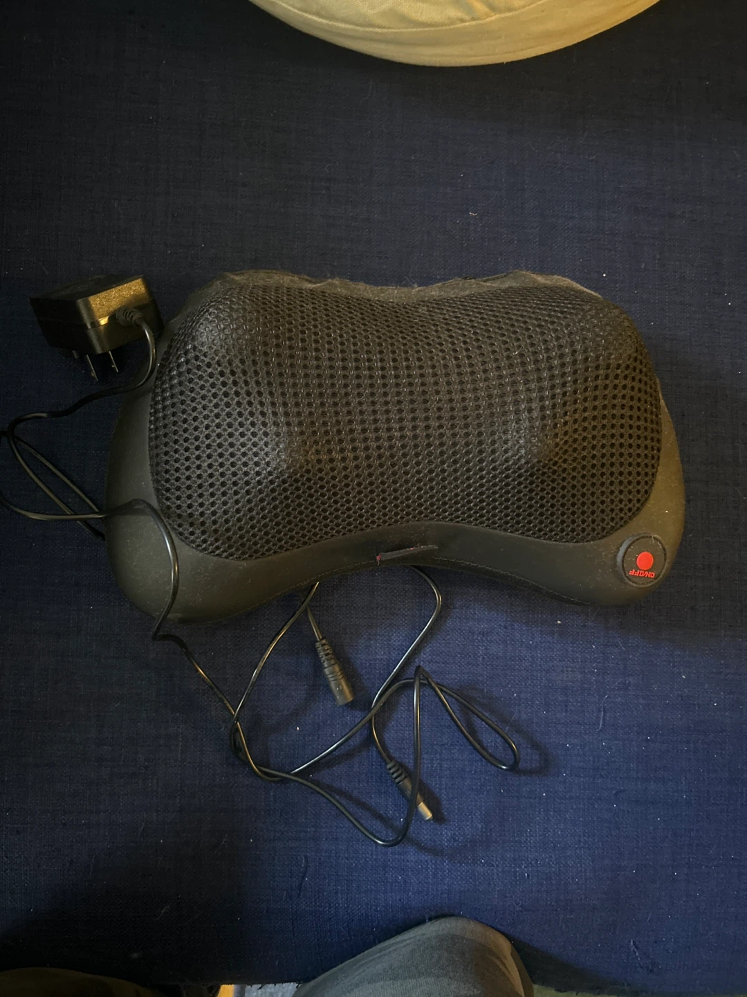 Black Electric Neck and Back Massager Pillow