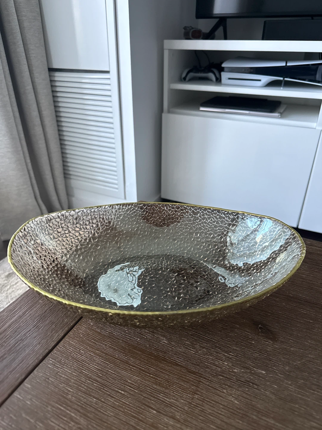 Decorative Textured Glass Bowl