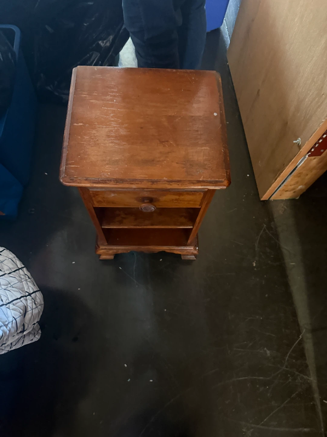 Wooden Nightstand with Drawer