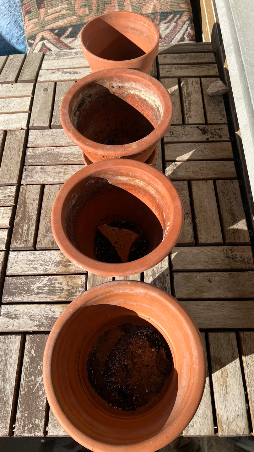 Set of 4 Vintage Terracotta Clay Planter Pots – 6” to 7” - photo 2