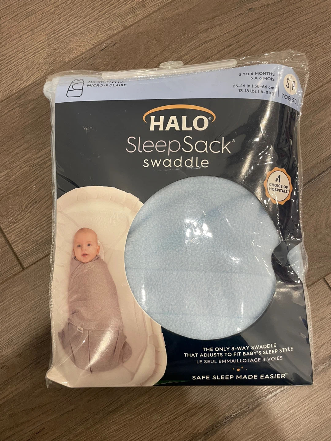 Halo Sleepsack Swaddle. Size Small, 3-6 months.