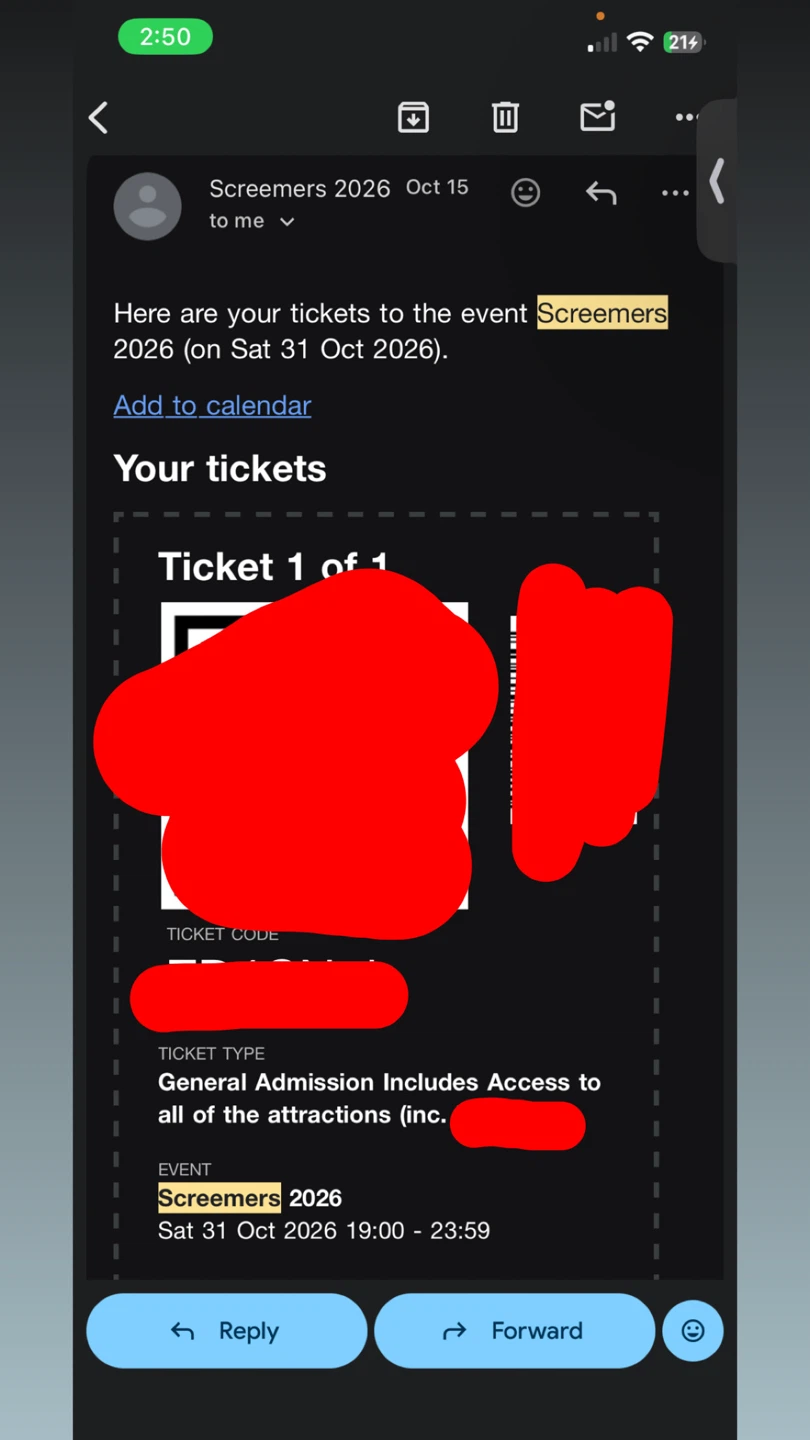 Screemers Ticket for Halloween Night (Oct 31) - photo 2