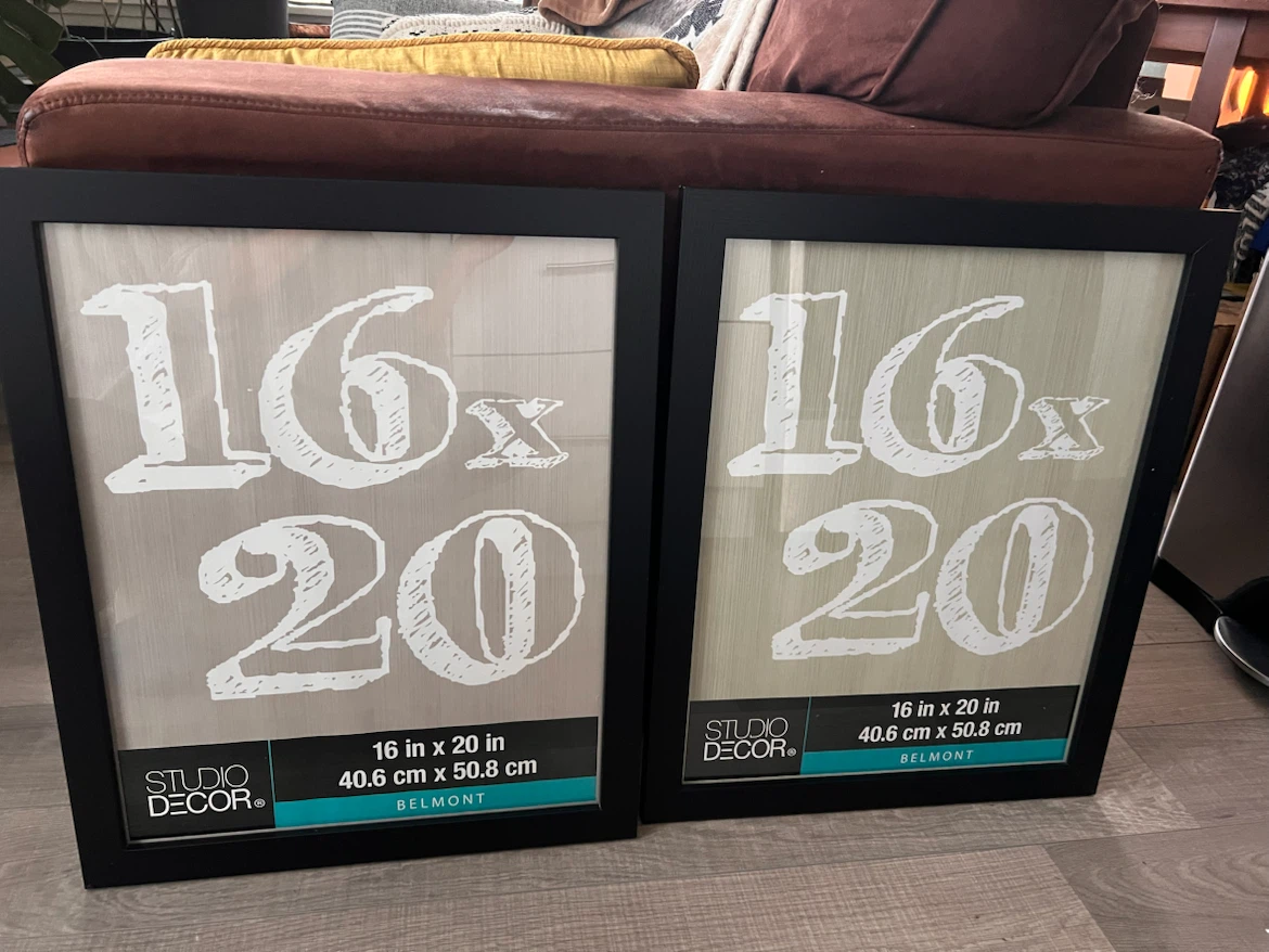 2 - Black Frames 16” x 20”