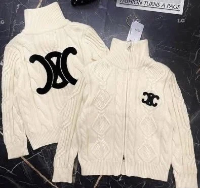 Celine Triomphe Zip-Up Knit Cardigan - photo 2