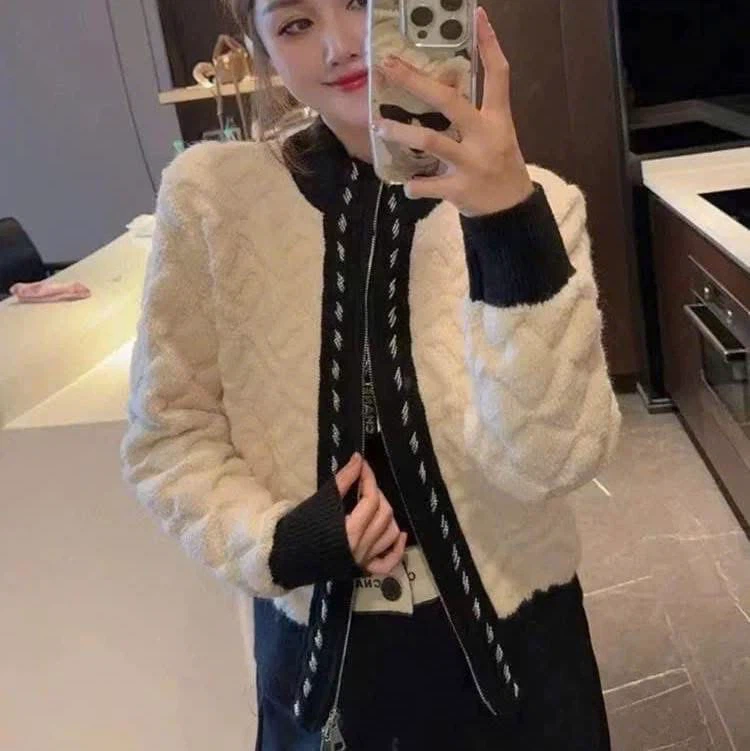 Celine Triomphe Zip-Up Knit Cardigan - photo 3