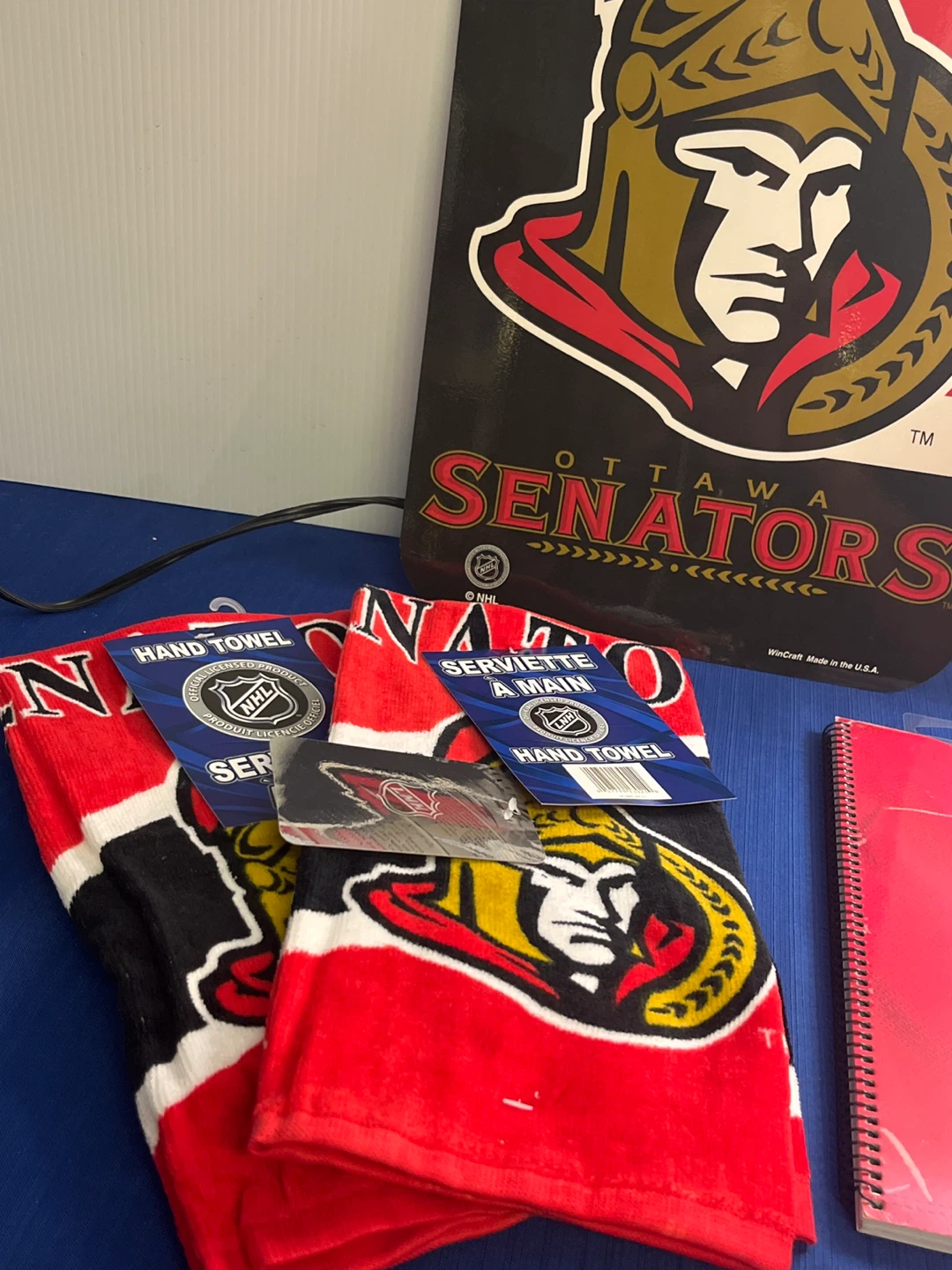Ottawa Senators Man Cave Set (Official Lamp, Sign, Towels & Mug) - photo 4