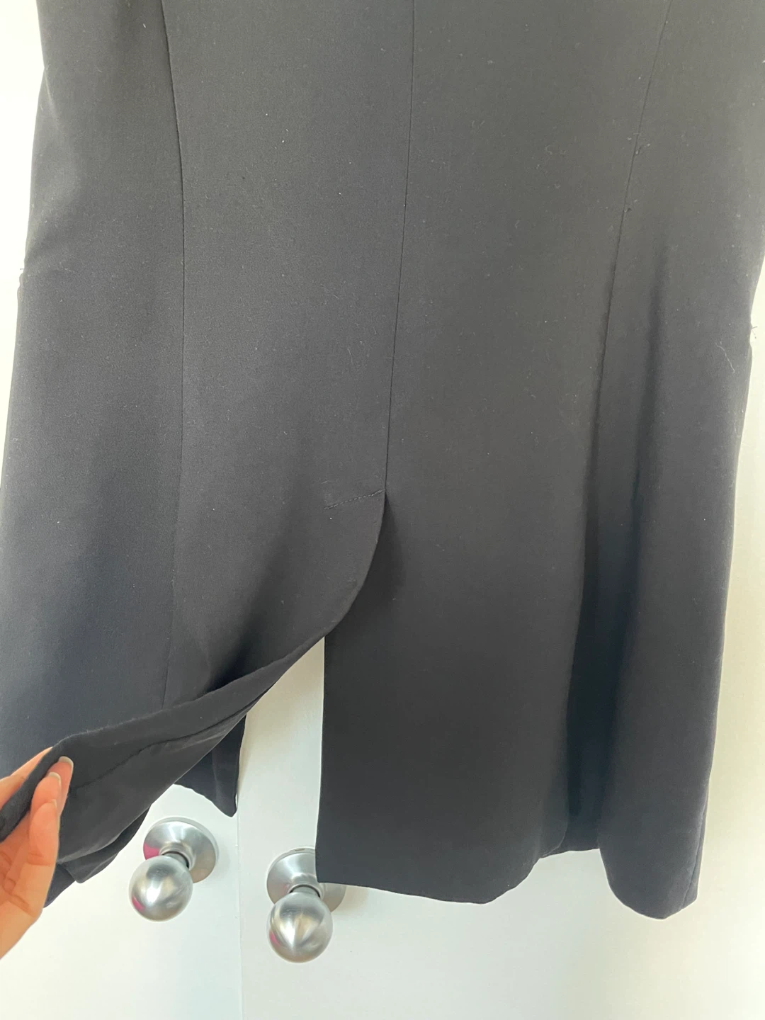 Women’s Long Black Sleeveless Blazer Vest - photo 3