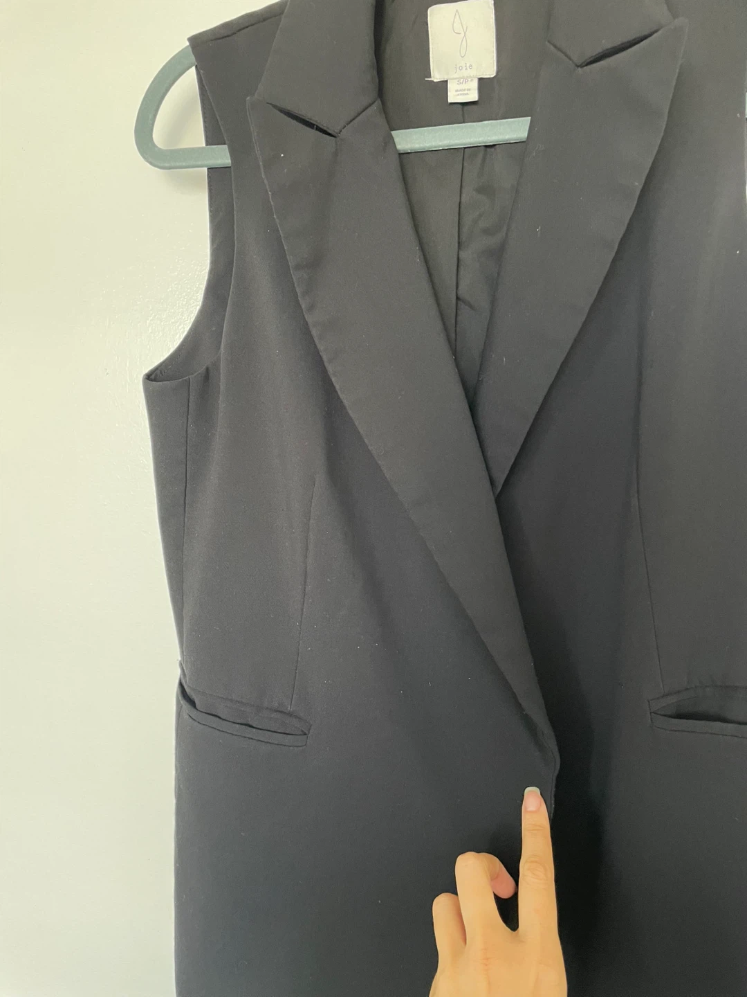 Women’s Long Black Sleeveless Blazer Vest - photo 4