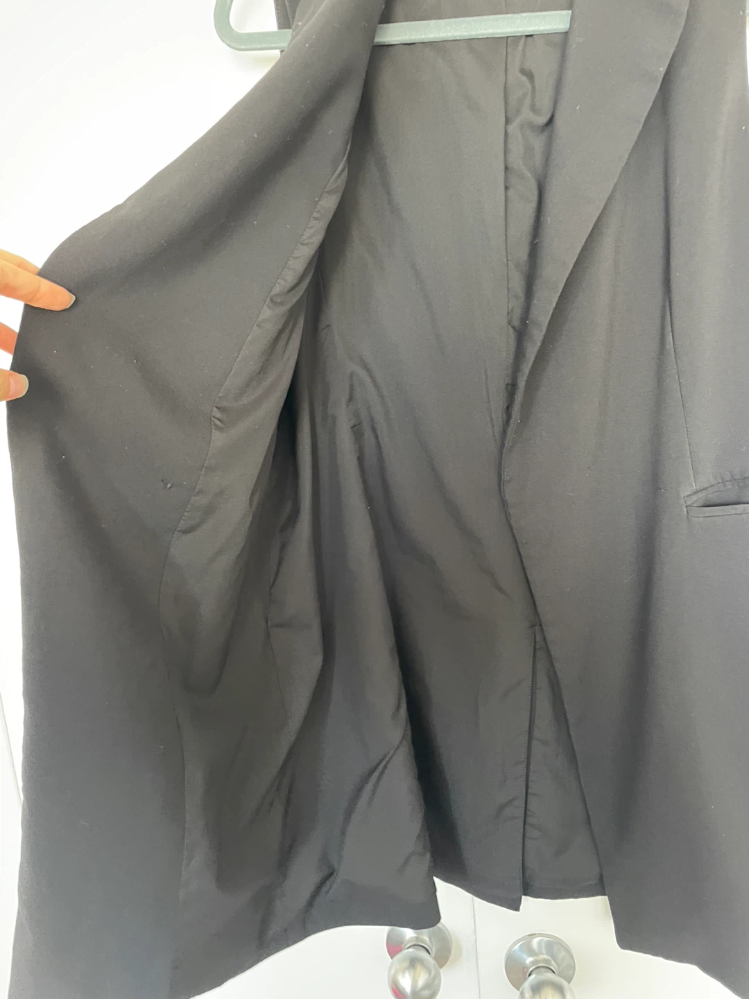 Women’s Long Black Sleeveless Blazer Vest - photo 5