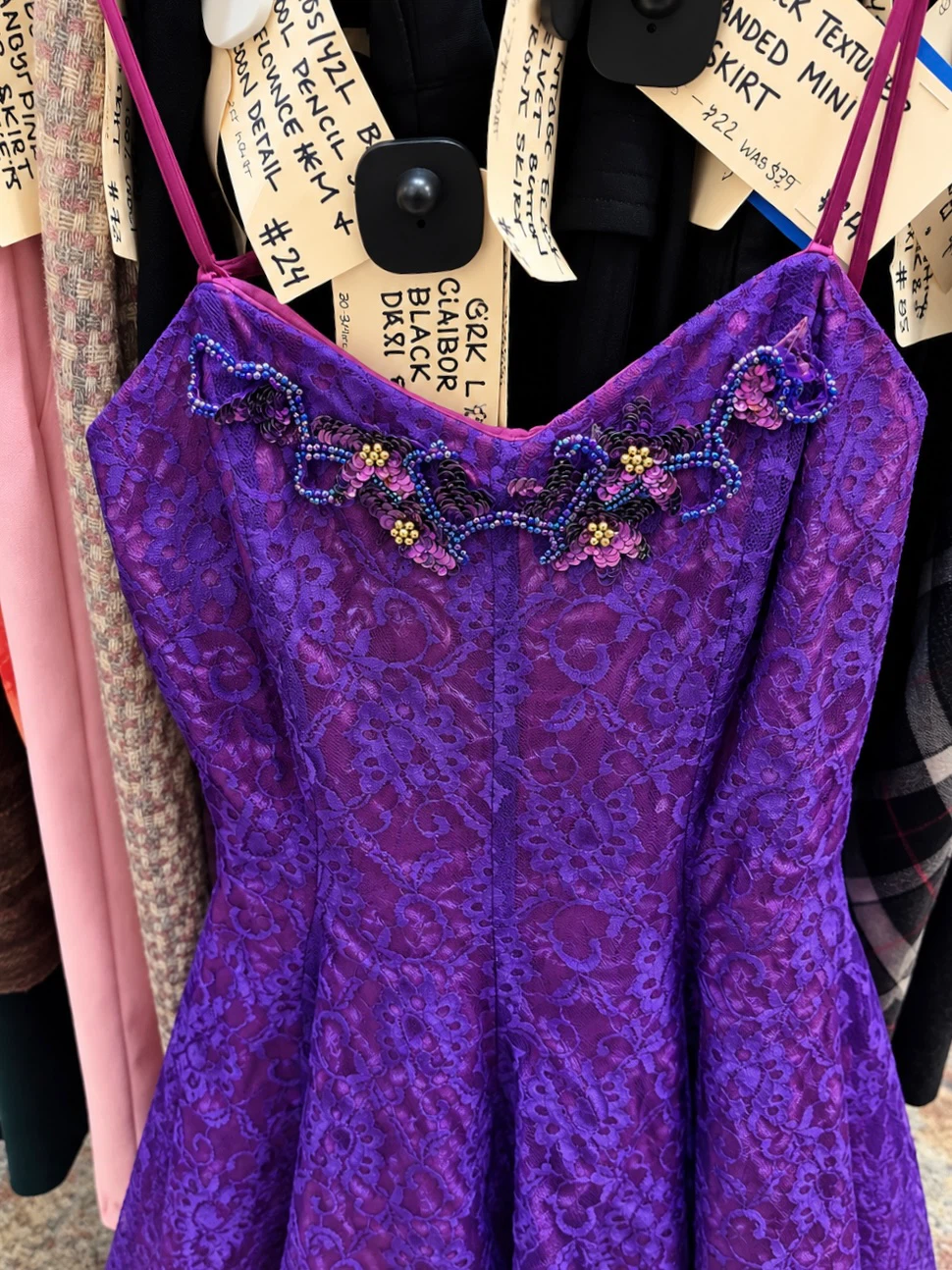 Vintage Purple Lace Sequin Dress - photo 2
