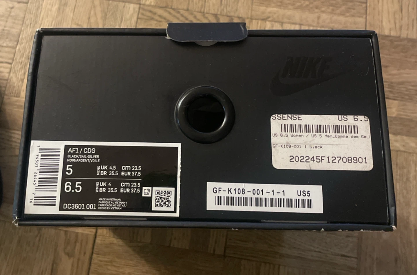 Nike x COMME des GARÇONS Air Force 1 Mid Black - photo 3