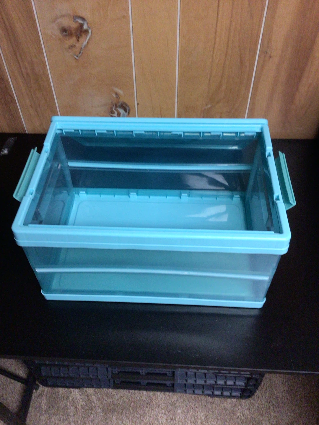 Light Blue Collapsible Storage Bin - photo 3