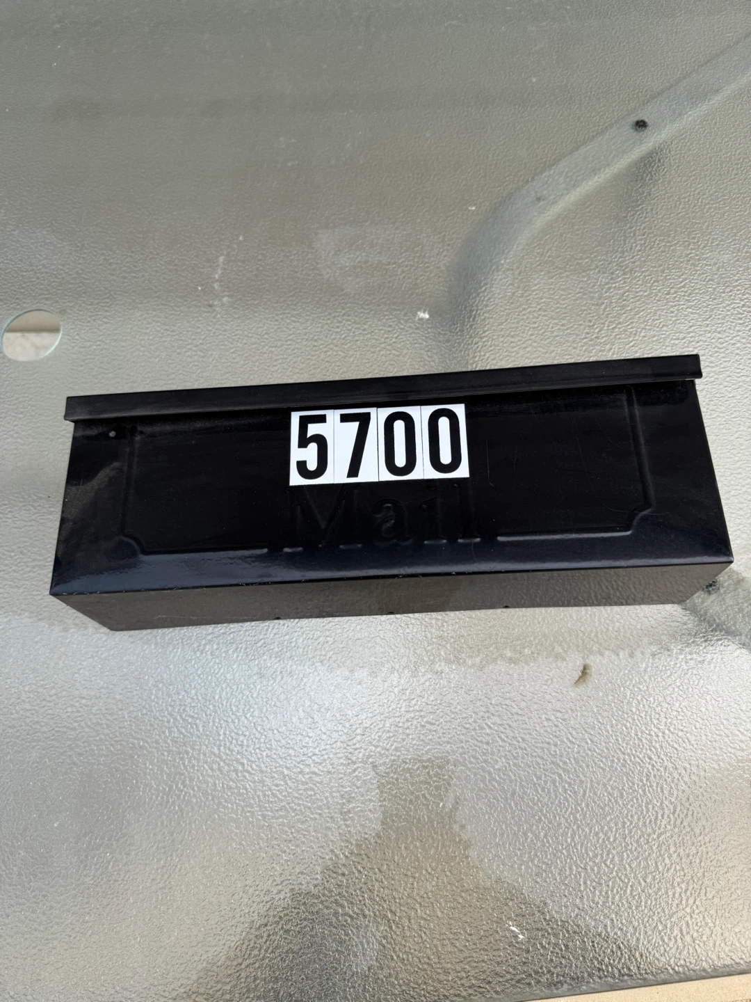 Black Metal Wall-Mount Mailbox