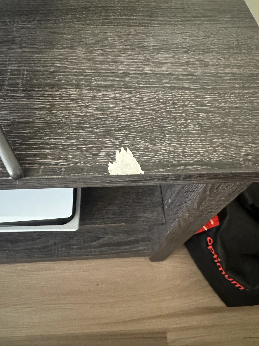 Moving SALE: Dark Stain and Grey Wood Grain TV Stand - photo 4