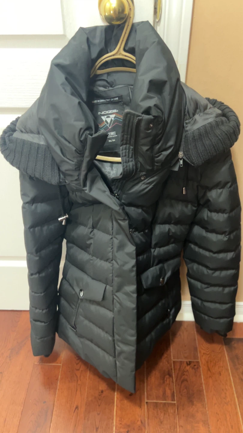 Noize Black Puffer Jacket Medium For Women
