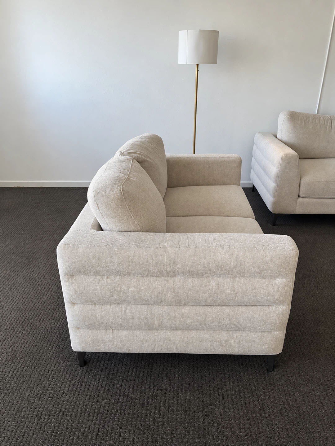Practically New Leon’s Micah Loveseat – Beige - photo 2