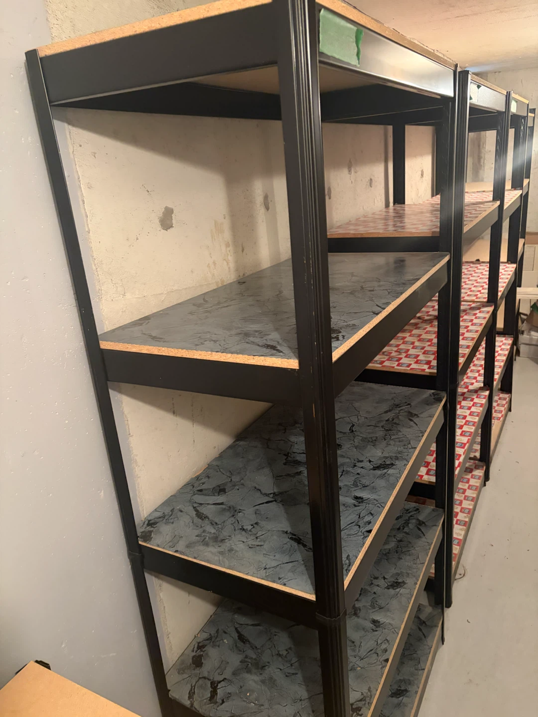 Black Metal Storage Shelving Units