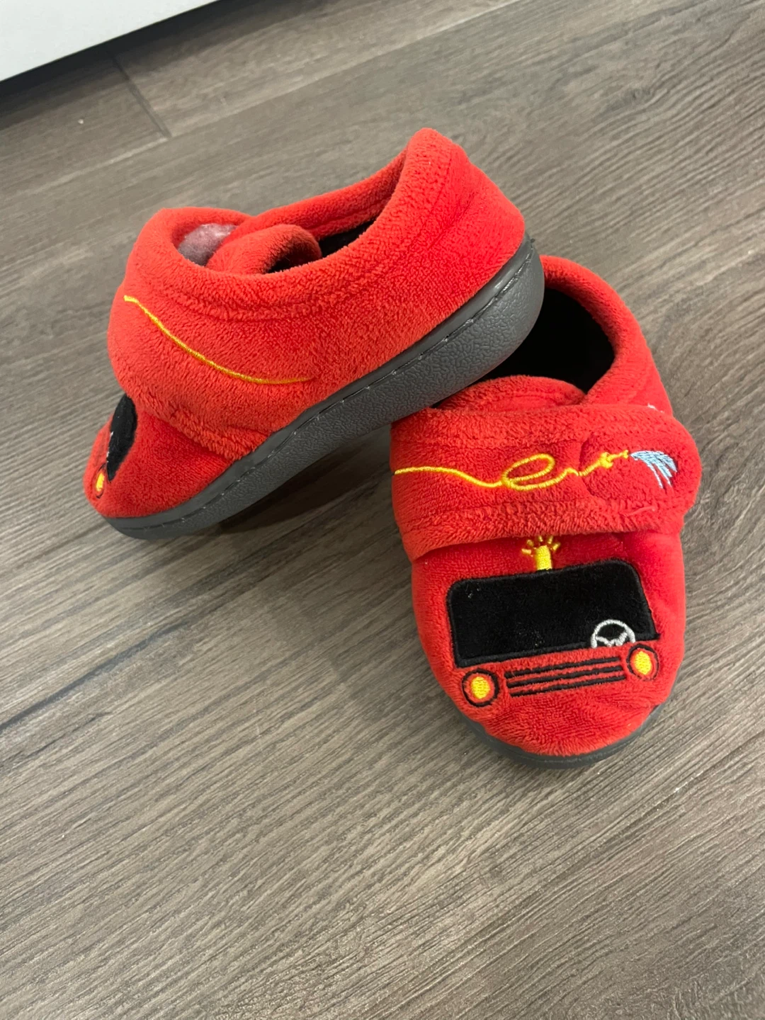 Fire Truck Slippers (Size 5-6). - photo 2