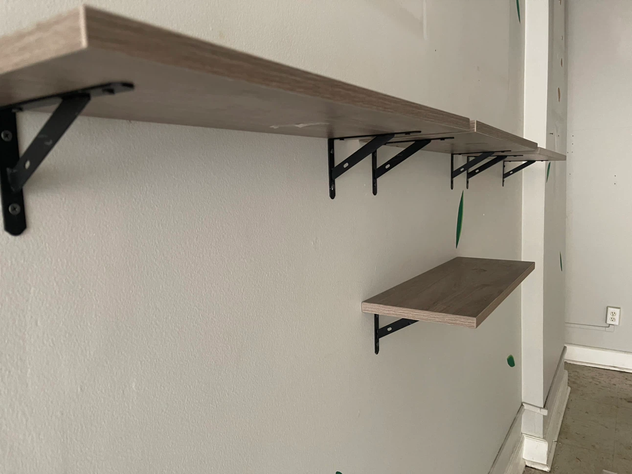 Set of 4 Wood Wall Shelves - photo 2