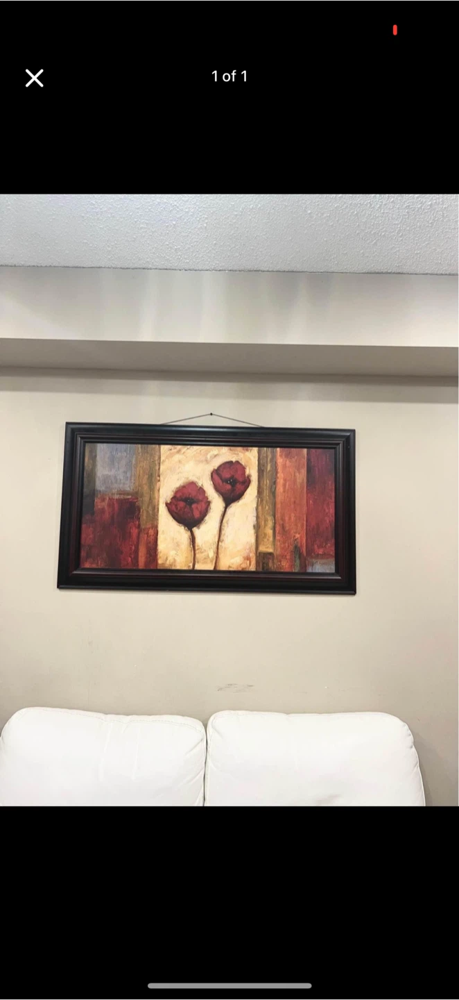 Red Flower Wall Art