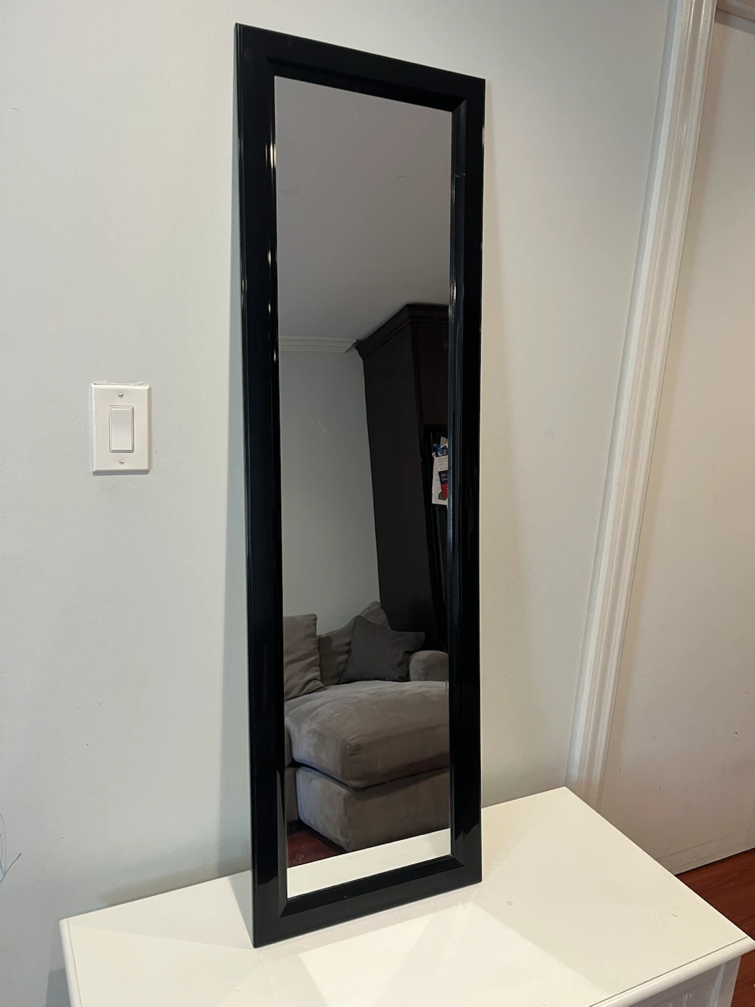 Black Framed Full-Length Wall Mirror