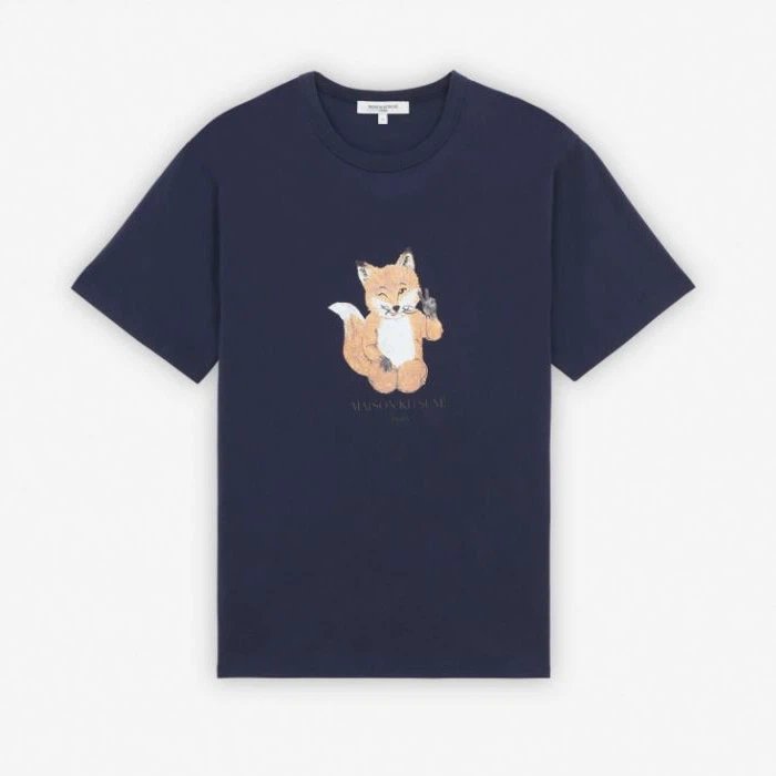 Maison Kitsune Navy T-Shirt - photo 3