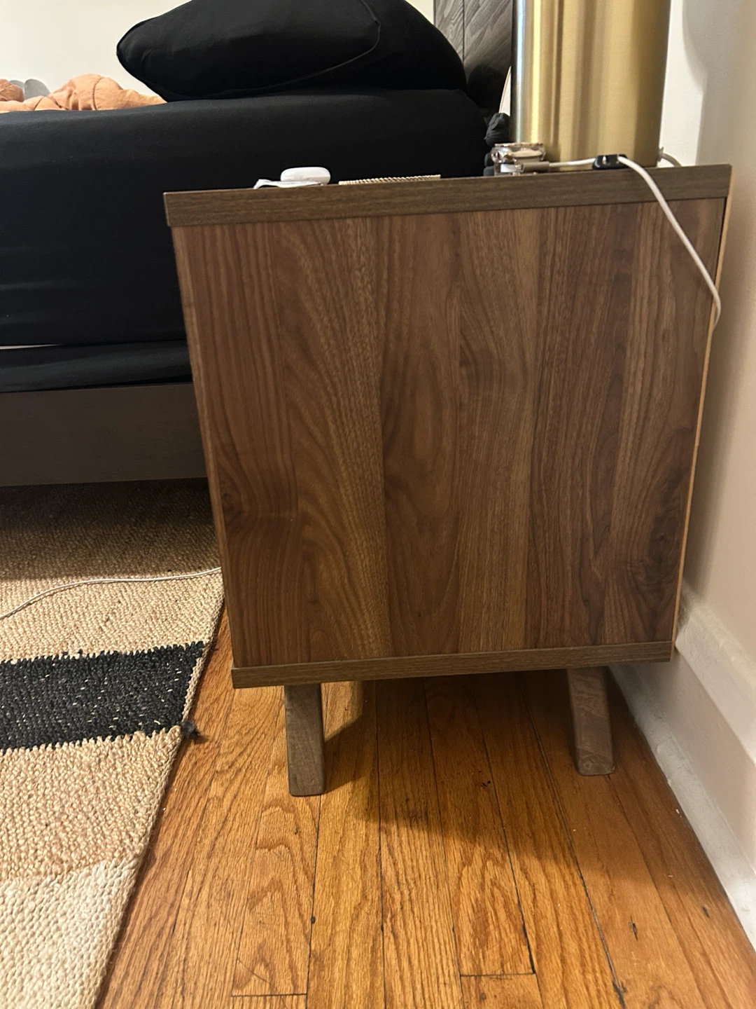 Mid-Century Modern Walnut Finish Nightstand - photo 2