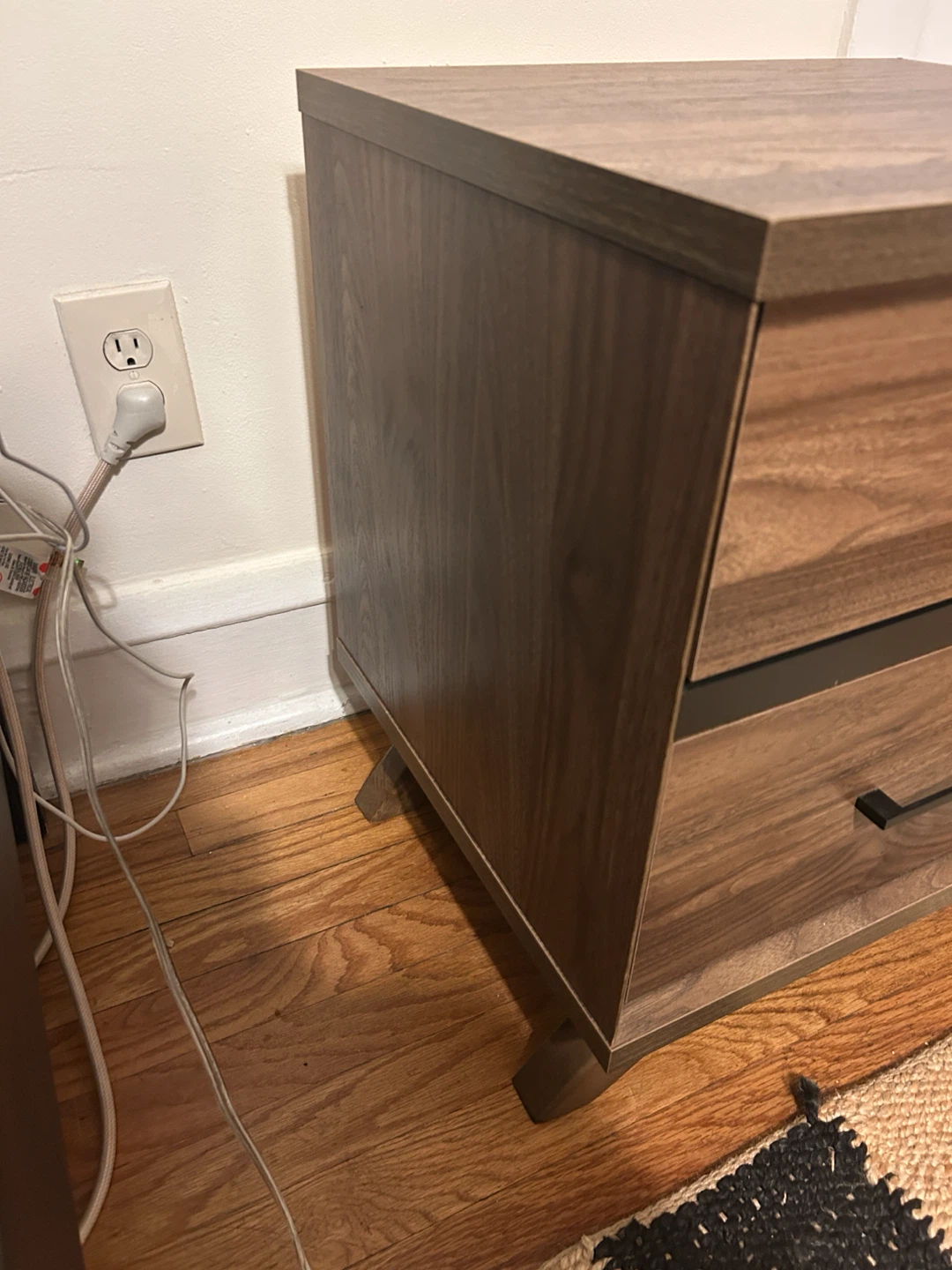 Mid-Century Modern Walnut Finish Nightstand - photo 5