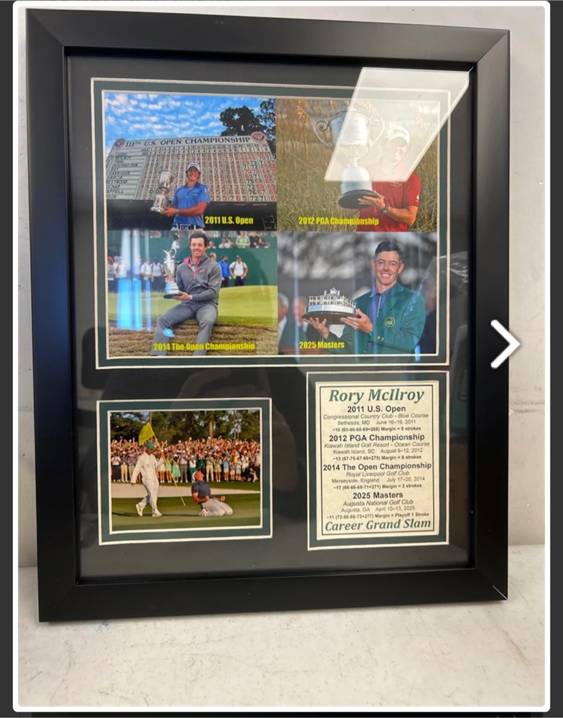 Rory McIlroy 2025 Masters Winner - Framed 12x15 Photo Collage - photo 3