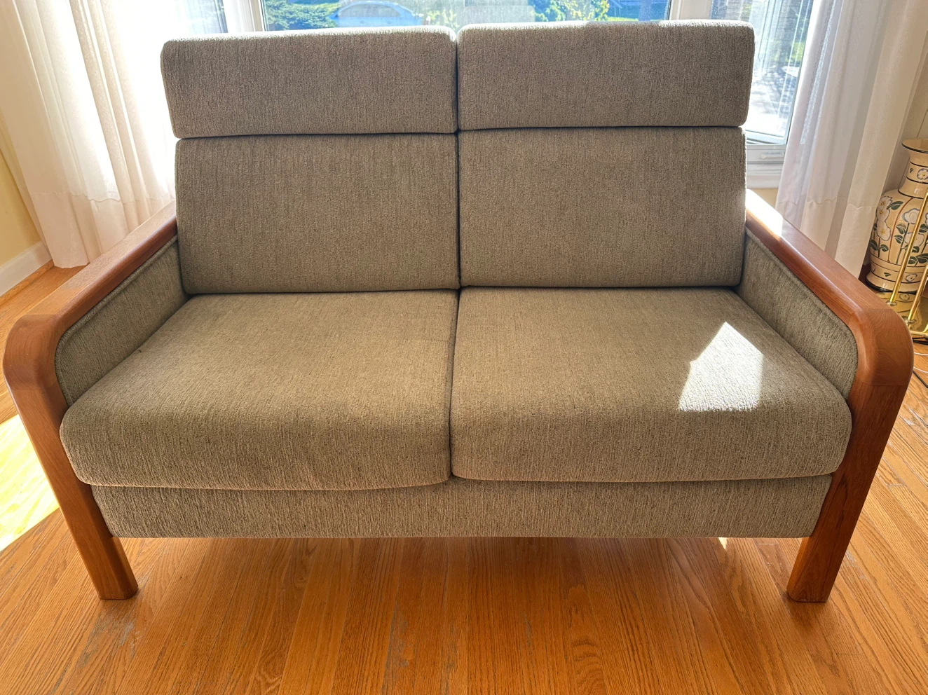 Teak couch, love seat and chair set - photo 3