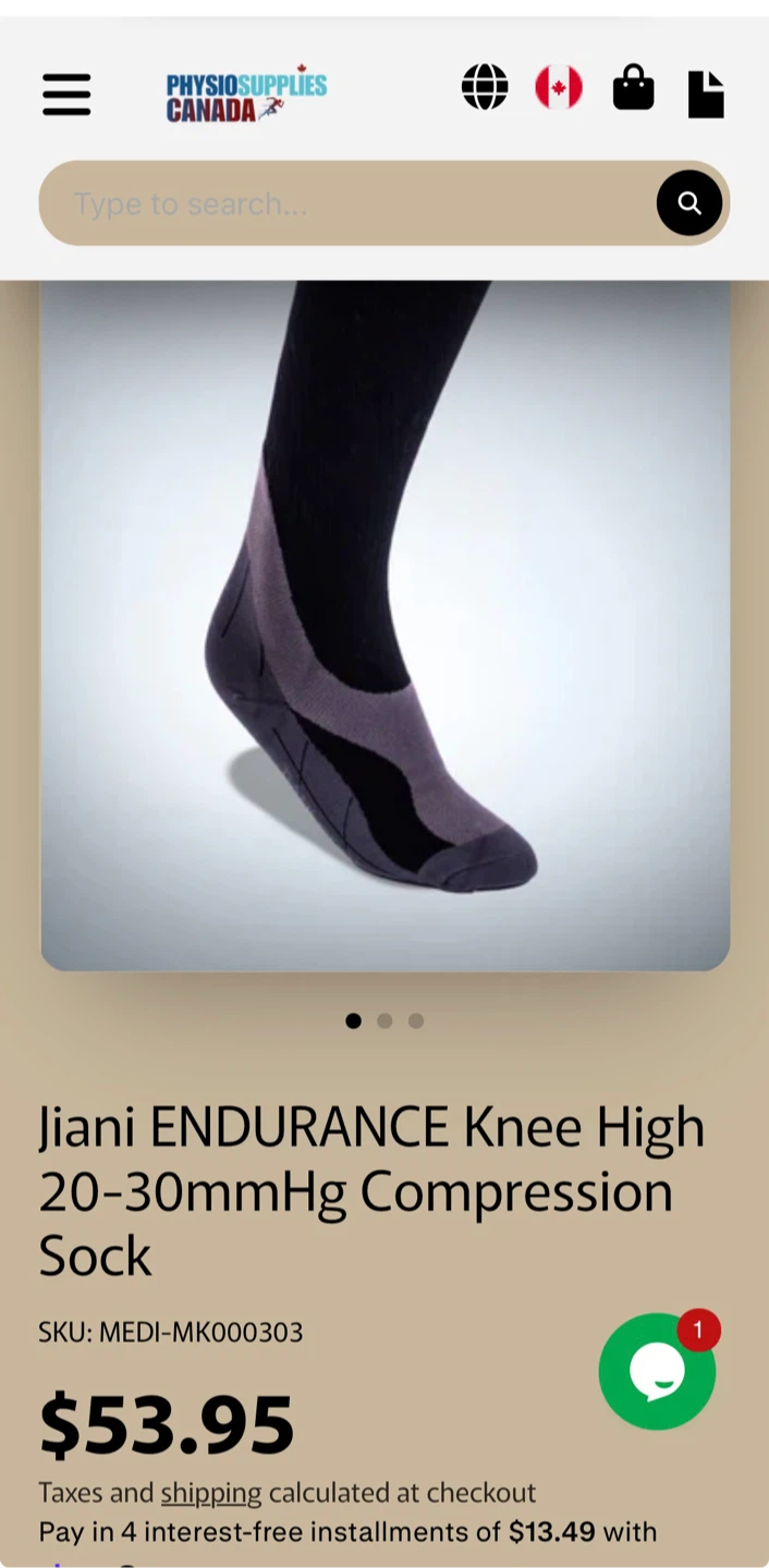 Jiani Knee High Compression Socks (Size L) Made in Taiwan - photo 2