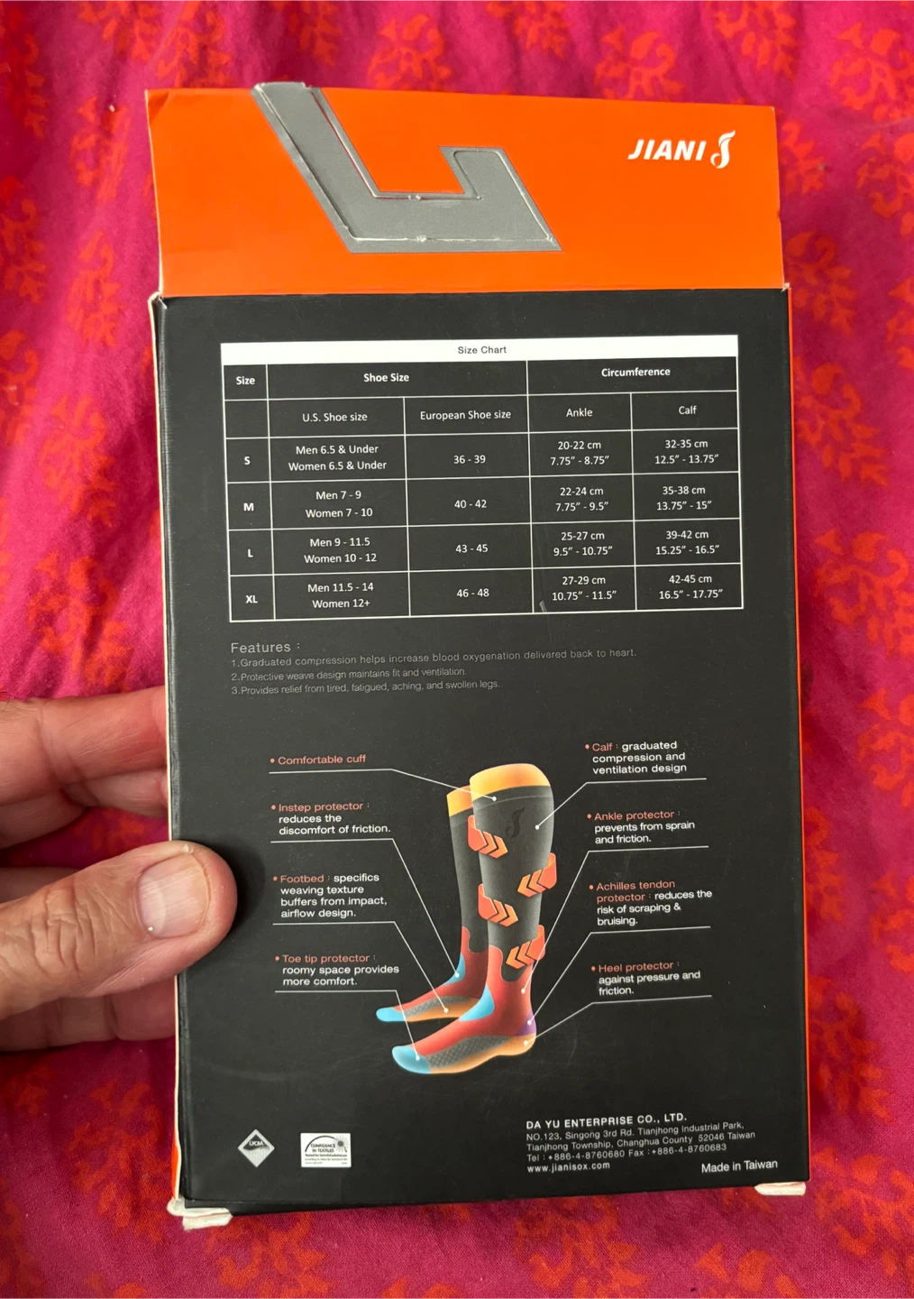Jiani Knee High Compression Socks (Size L) Made in Taiwan - photo 3