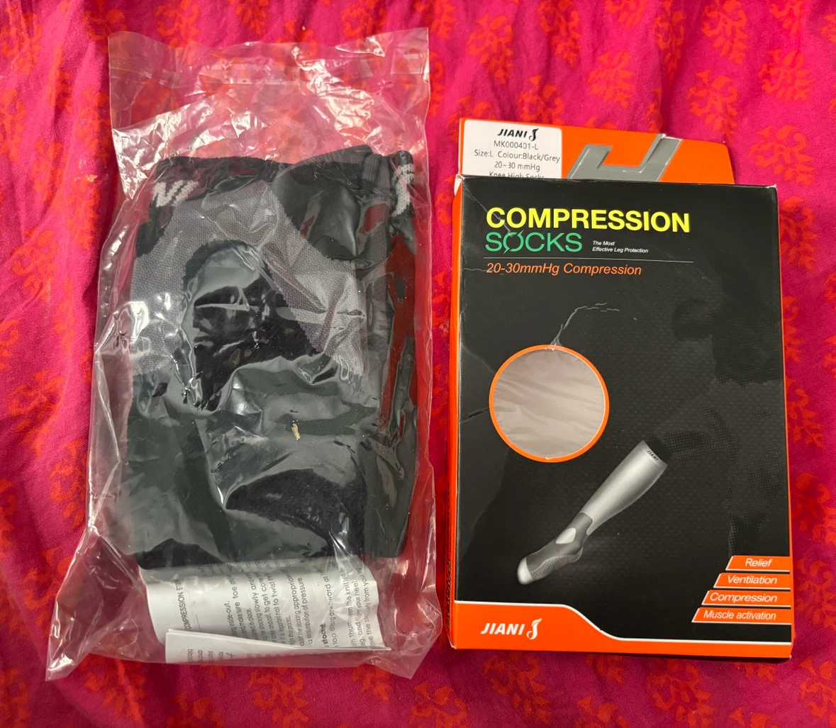 Jiani Knee High Compression Socks (Size L) Made in Taiwan - photo 4