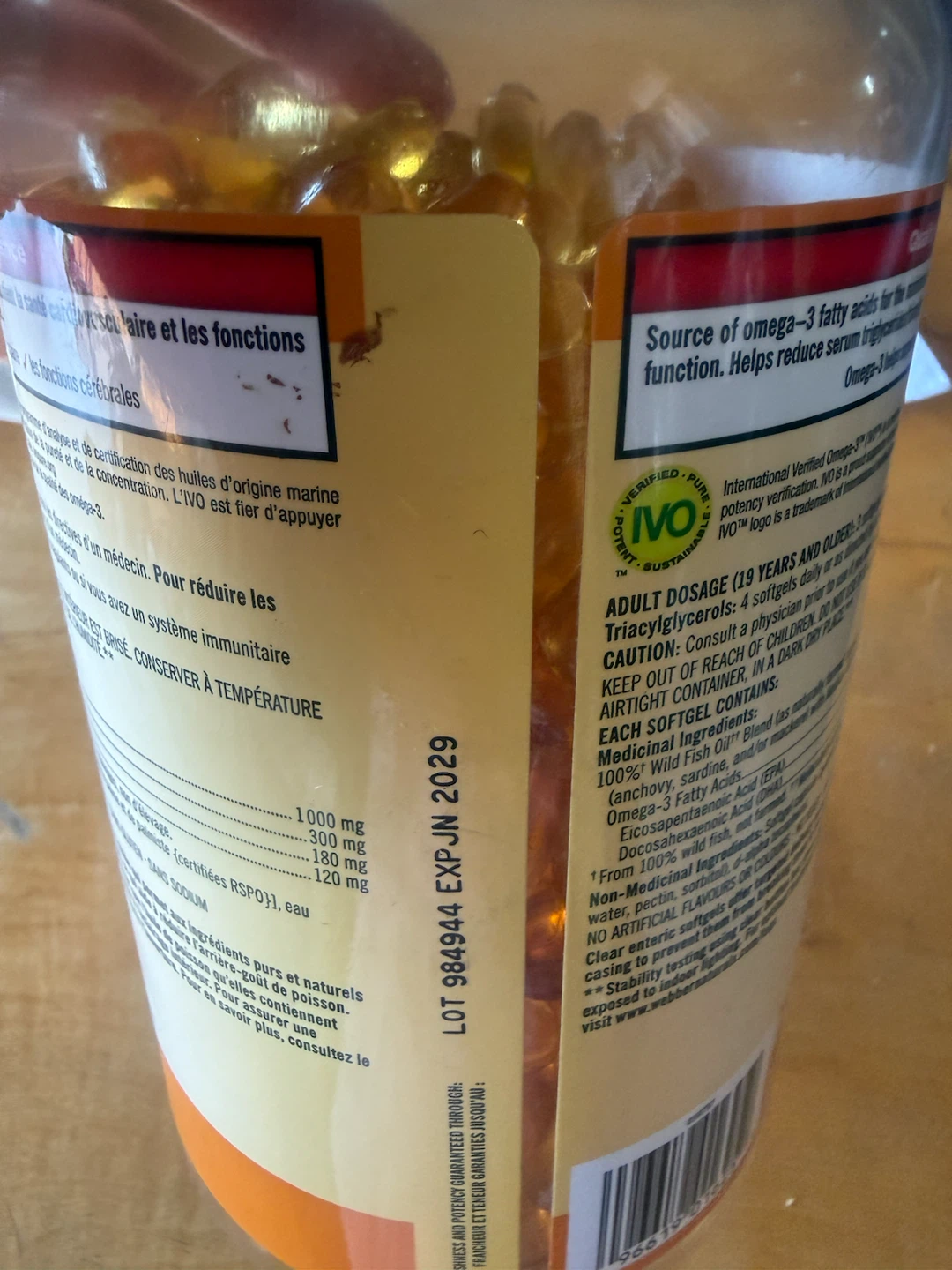 Kirkland Signature Fish Oil Blend 1000 mg 400 Softgels - photo 3