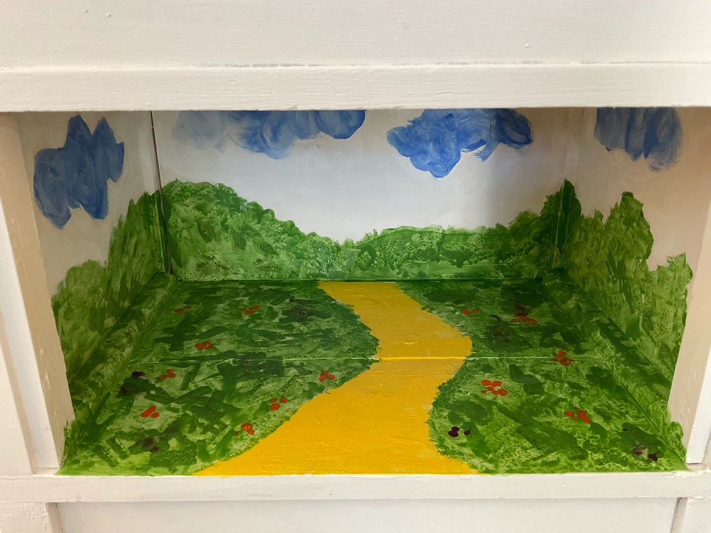 Hand-Painted Rainbow Cubby Nightstand / Kids Bedside Table - photo 4
