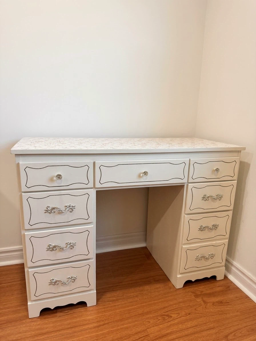 White/Wood Drawer Unit