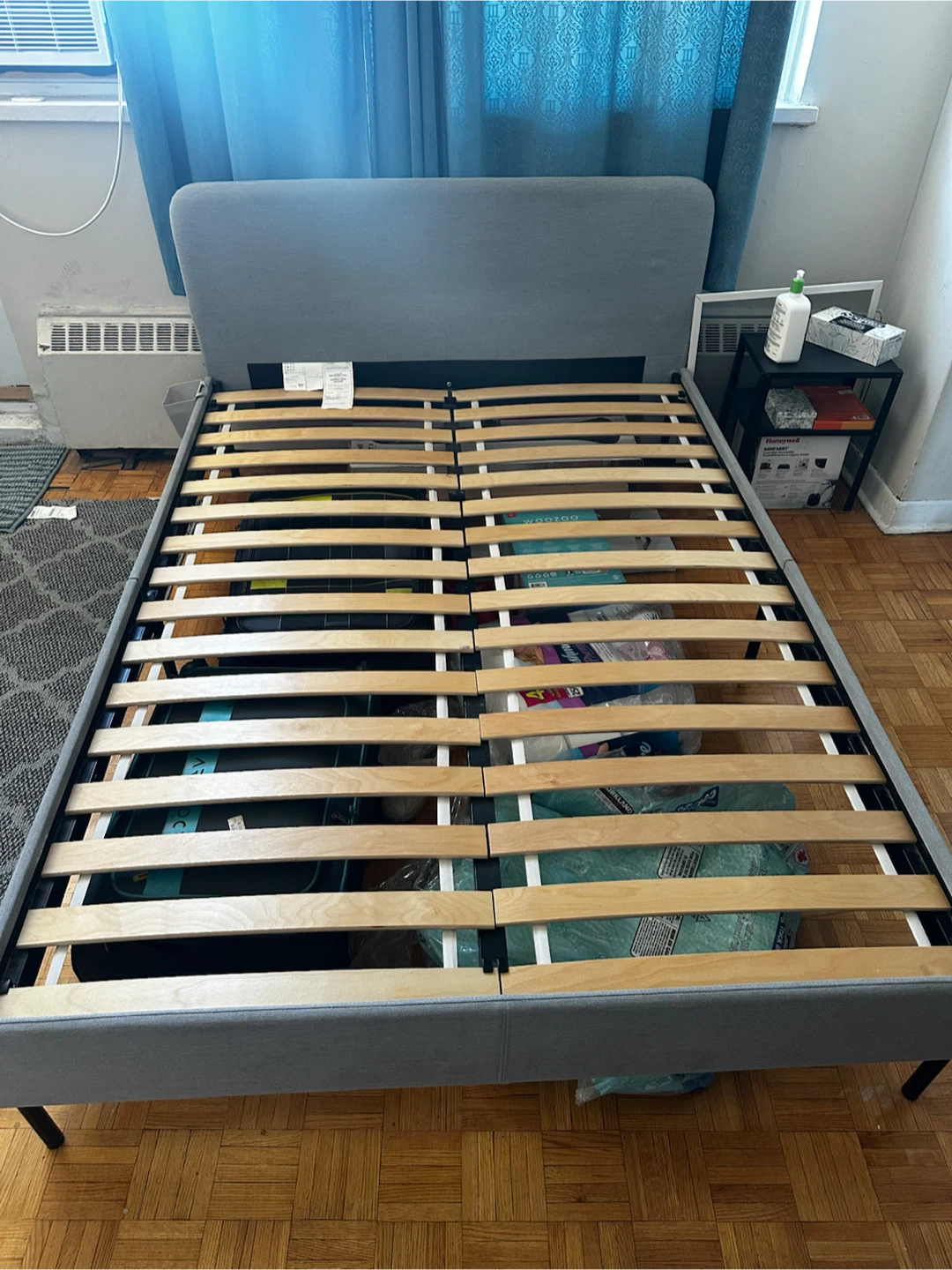 IKEA Slattum Upholstered Bed Frame - Full/Double & Mattress