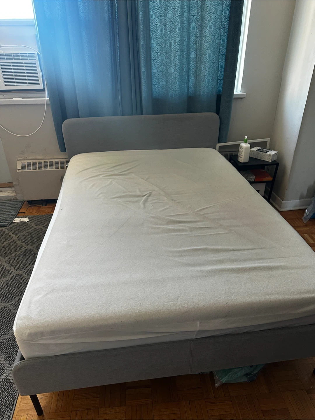 IKEA Slattum Upholstered Bed Frame - Full/Double & Mattress - photo 4