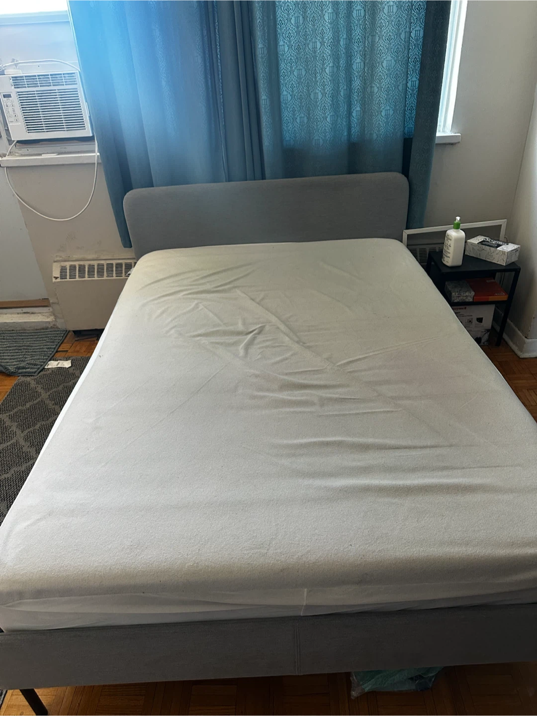 IKEA Slattum Upholstered Bed Frame - Full/Double & Mattress - photo 5