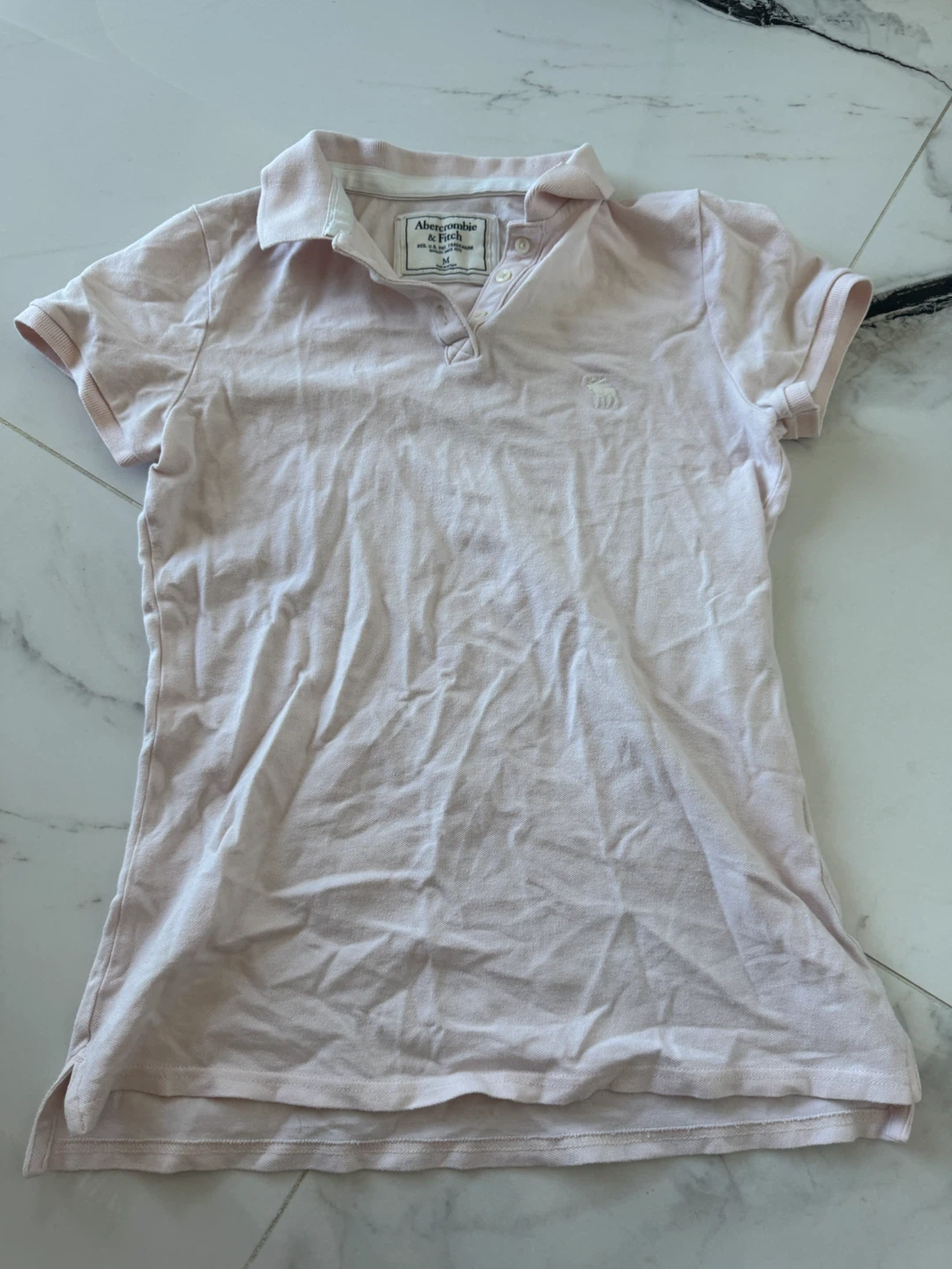 Abercrombie & Fitch Light Pink Polo Shirt
