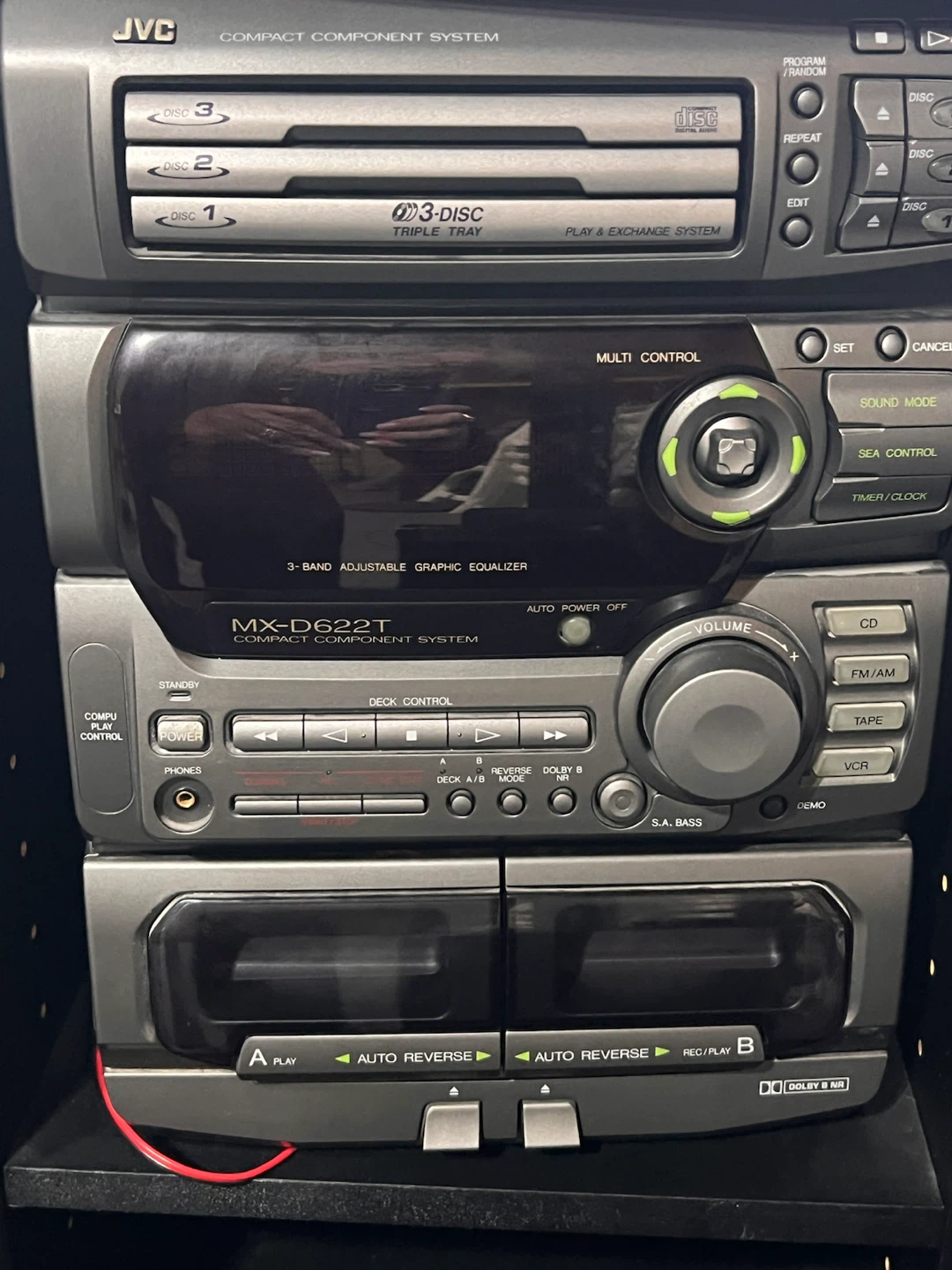 JVC Stereo System MX-D622T with Speakers and Stand