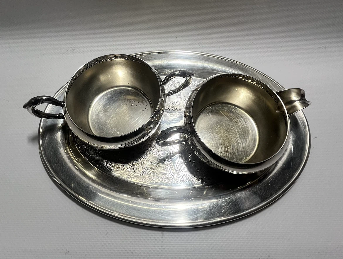 WM. A Rogers Antique Cream and Sugar Set - photo 2