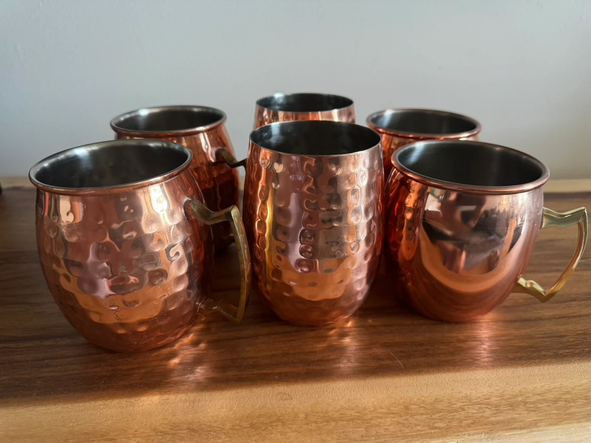 Assorted Copper Mugs (6 pieces)
