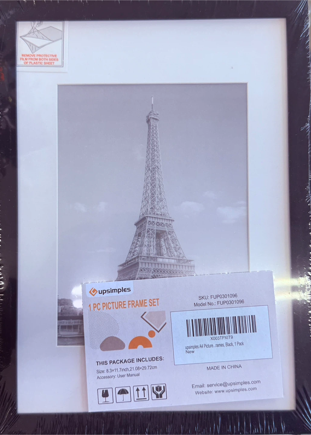 Upsimples A4 Picture Frame Black