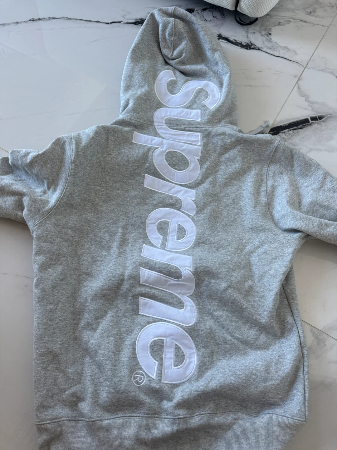 Supreme Grey Hooded Sweatshirt